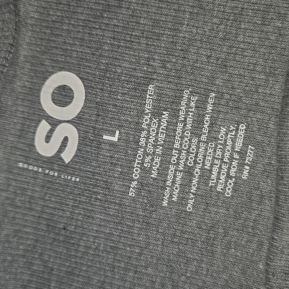 SO Charcoal Ribbed Tank - Picture 2 of 3